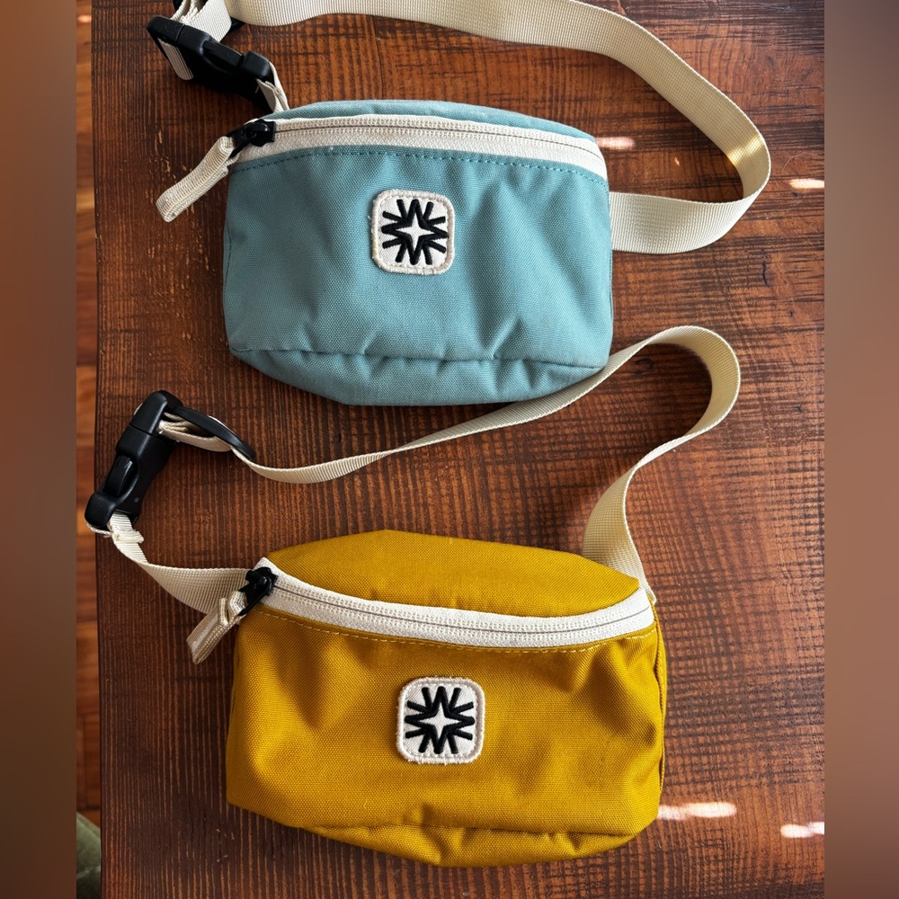 Walker Family Goods Louie Sling Childs Fanny Pack x 2 yellow and teal
